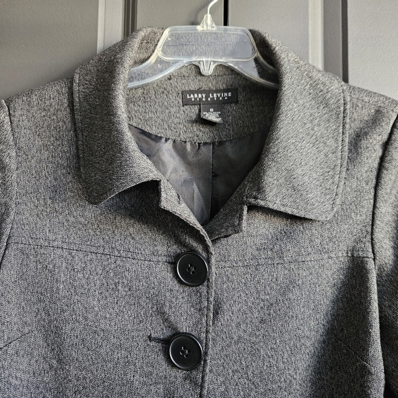 Larry Levine Womens Cropped Two Button Front Sz 12 - Picture 3 of 9